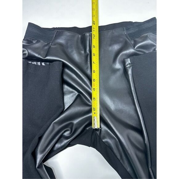 Chaps Women's Legging Size Large Black Imitation Leather Super Stretch - Picture 13 of 15